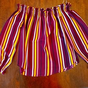 Off the shoulder blouse.